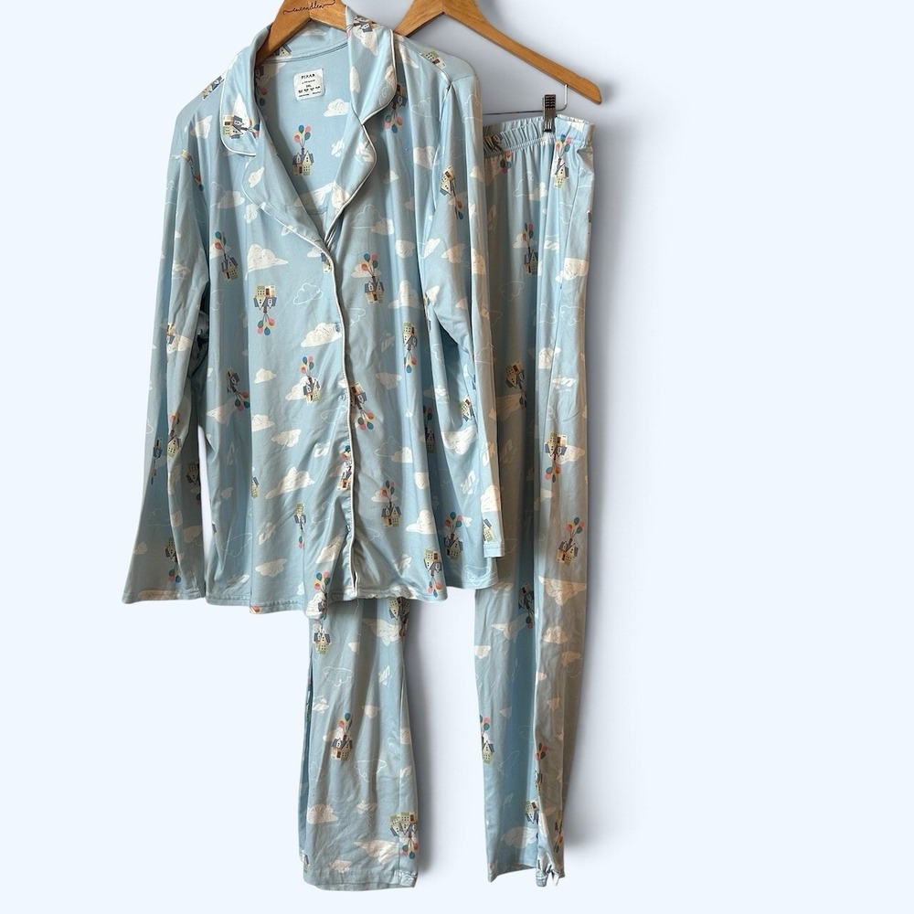 Primark Disney Pixar Up pajama set 2XL Two Piece Long Sleeve Button Down